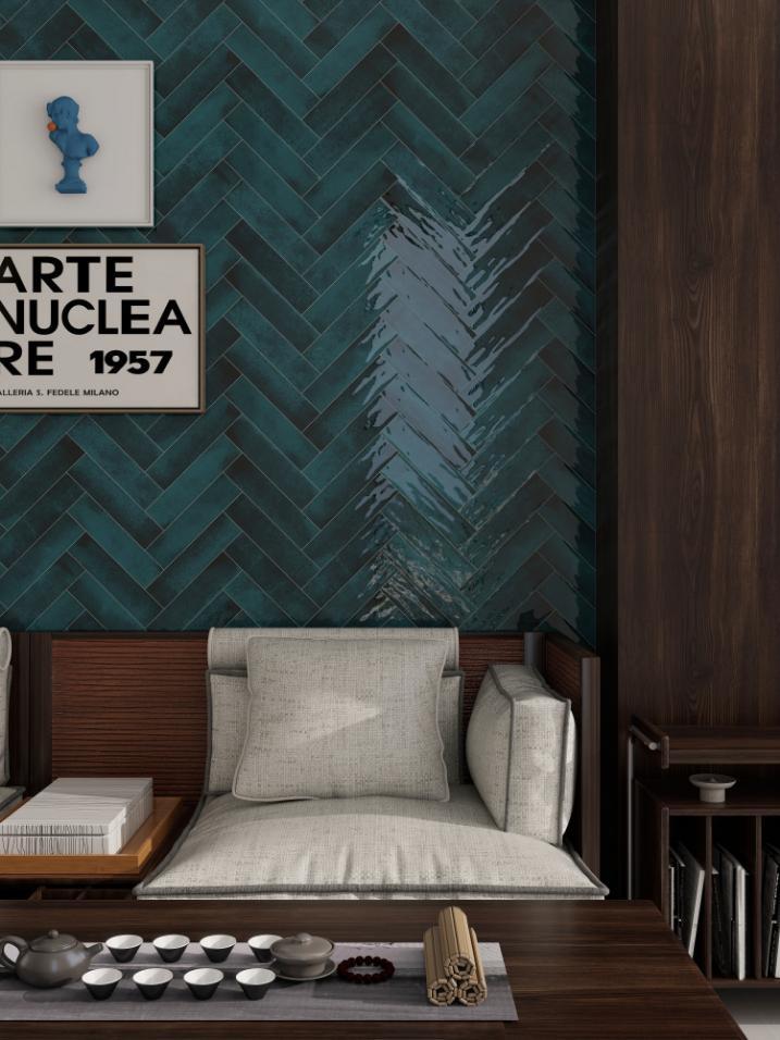 Gạch thẻ Porcelain men bóng KT 75x300mm MDL7537C00 - Daisan Mart