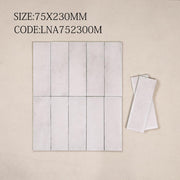 Gạch thẻ trắng men mờ LNA752300M KT 75x230mm - Daisan Mart