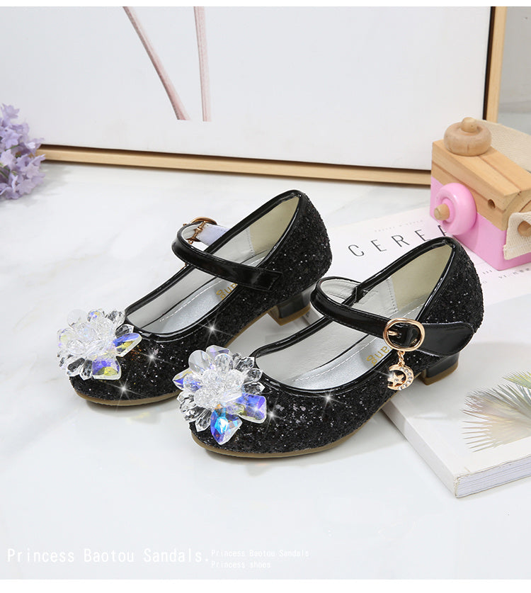 Elsa High Heels Sparkling Floral Feminine Party Shoes