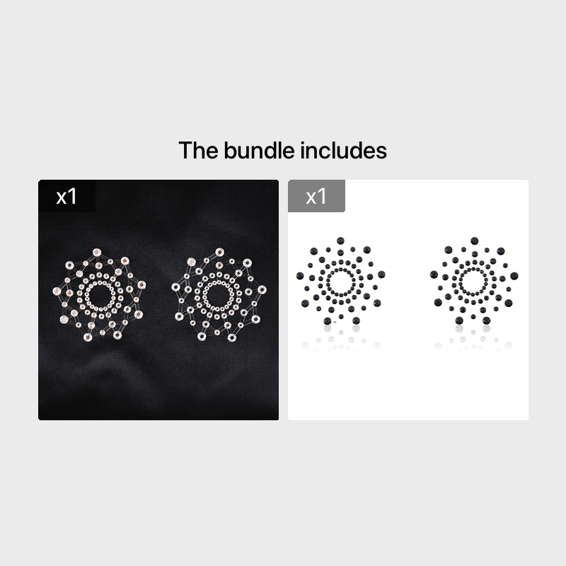 2pcs SM Transparent Sexy Nipple Stickers, Women's Lingerie Pasties, Petal Breast Pasties, Adhesive Nipple Covers