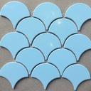 Light blue fish scale mosaic with glossy enamel GP-FT118B2