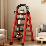 3/4/5-Step Portable Folding Ladder, 500/520/530 Lbs Durable Step Ladder with Wide Anti-Slip Pedal,, Lightweight Steel Step Stool Suitable for Both Household And Industrial Use - Daisan Mart