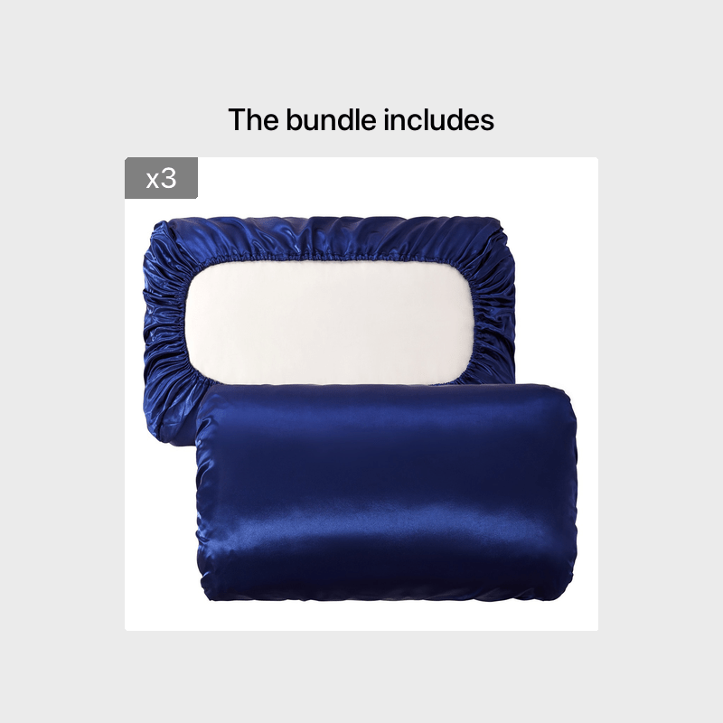 2pcs Soft And Breathable Satin Pillowcase With Elastic Cord - Perfect For A Comfortable Sleep In Your Bedroom - Daisan Mart