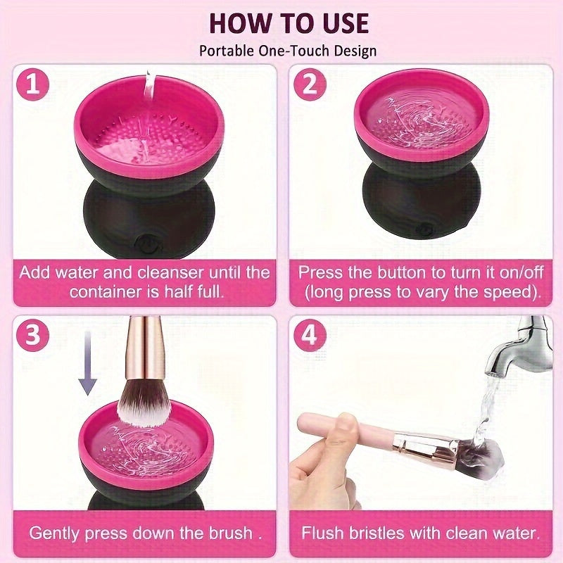 USB Mini Multi-Function Automatic Makeup Brush Cleaner