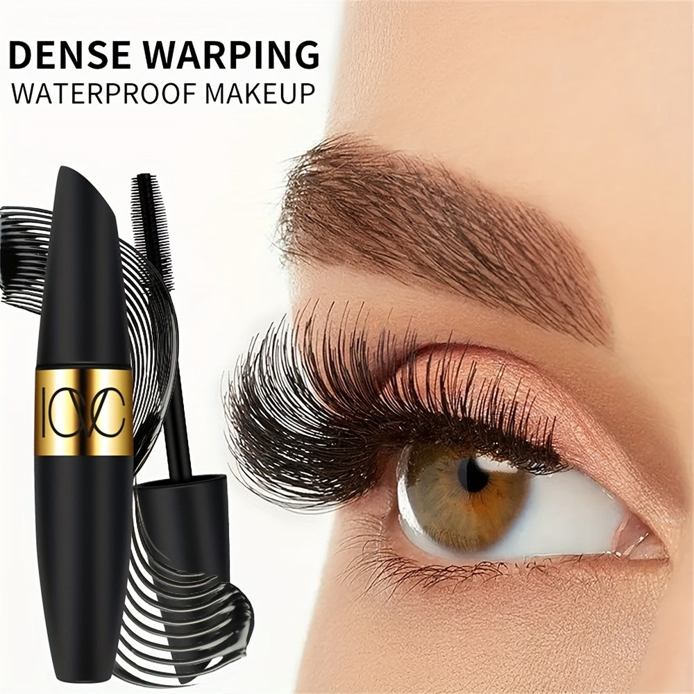 4D Waterproof Mascara - Long &amp; Curly Lashes, Dark Black