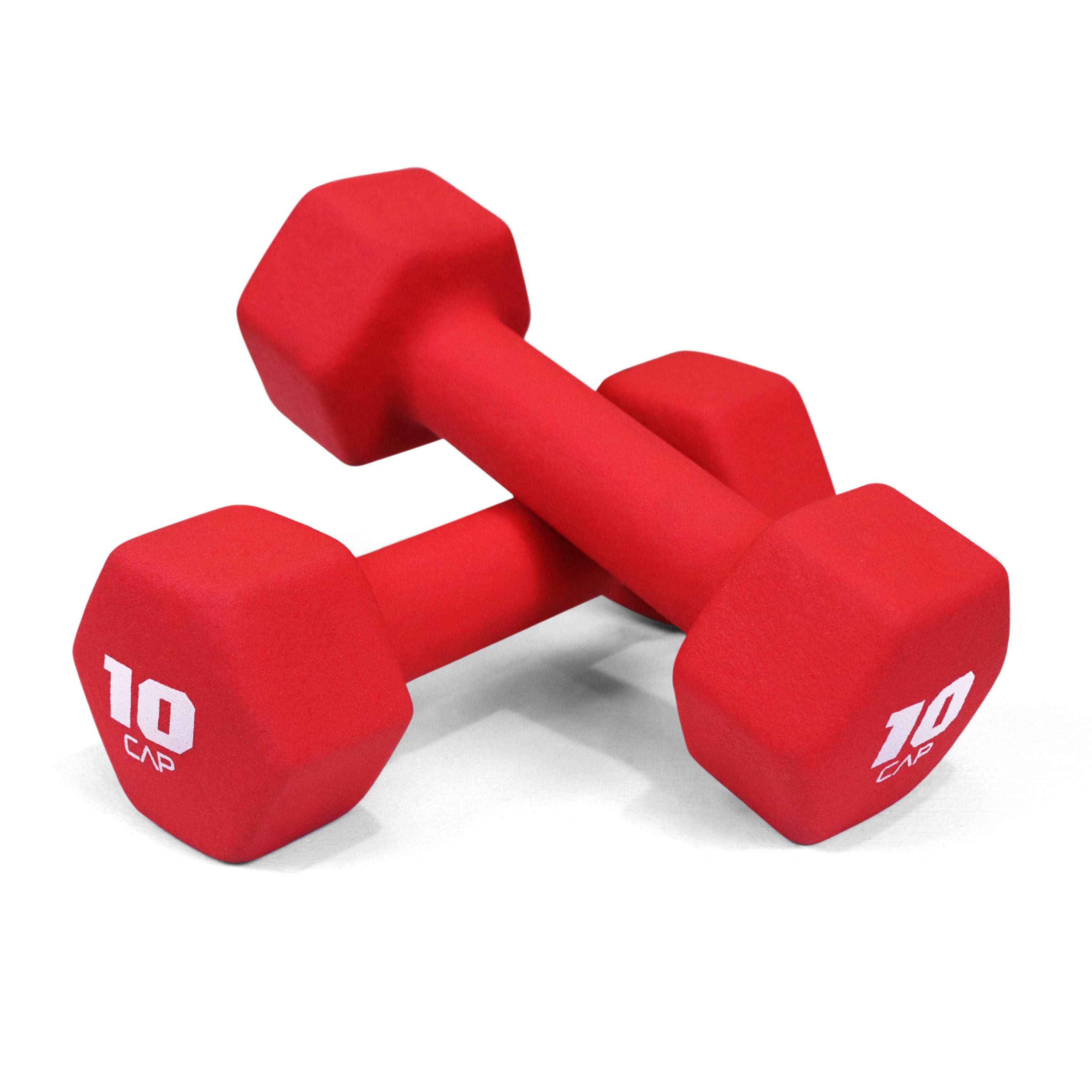 CAPHAUS Neoprene Anti-Slip Dumbbells, Hexagonal Shape