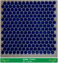 Blue round marble mosaic tile - C19110