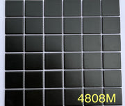 Black matte ceramic mosaic tile 4808M
