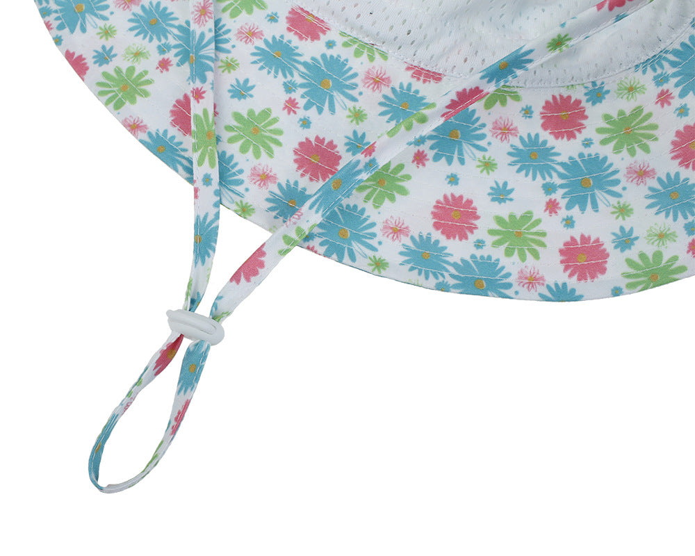 Children's Bucket Hat with Dinosaur and Octopus Print for Sun Protection