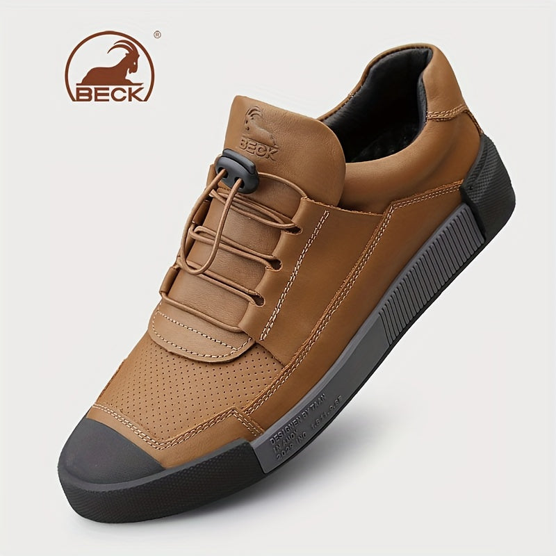Elegant Men's Leather Shoes, Non-slip Sole, Soft