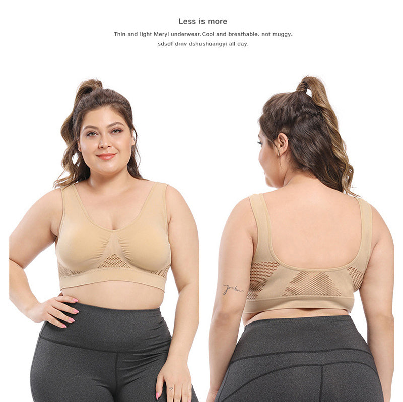 Áo Bra Thể Thao Nữ Big Size Không Đường May, Tím Nhẹ