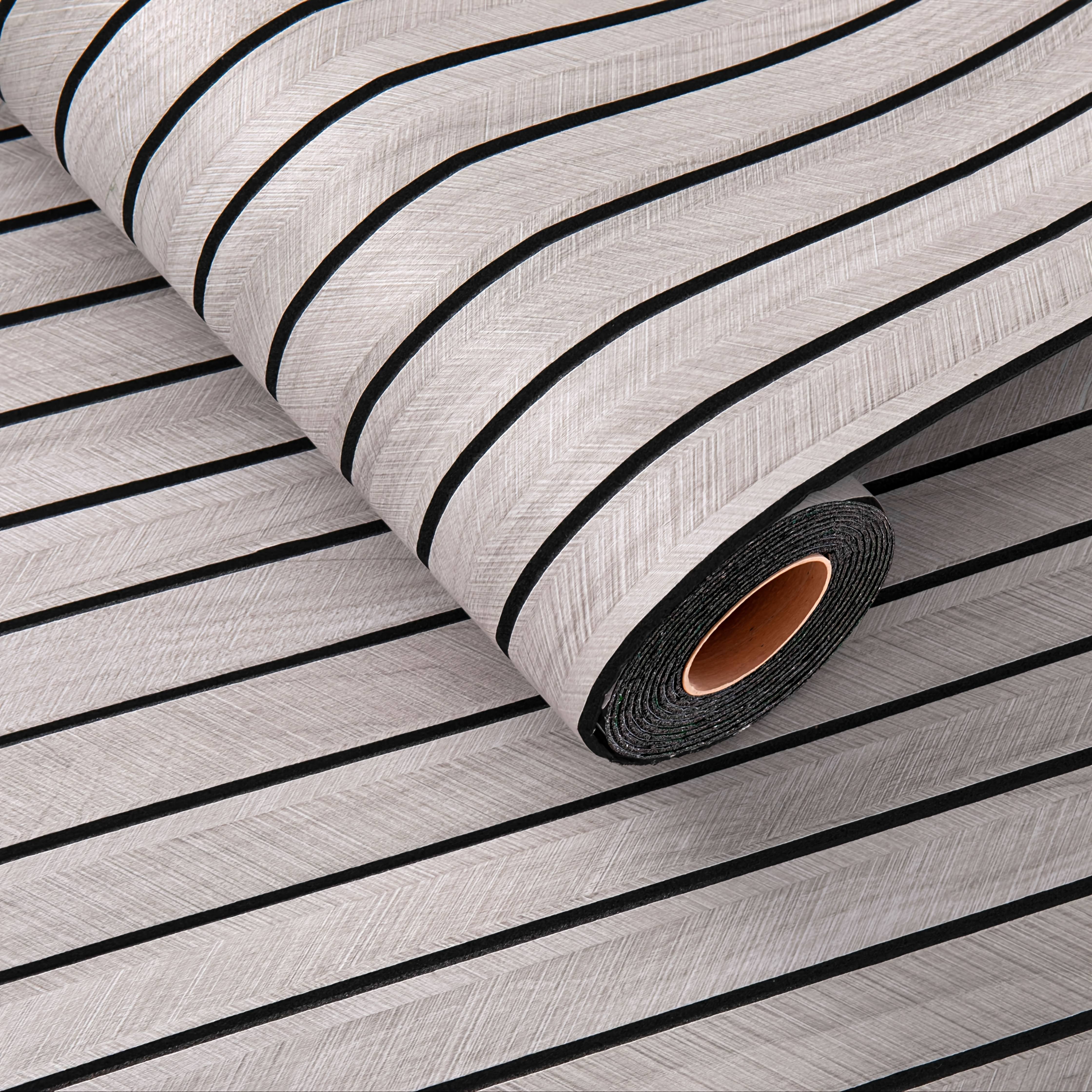 3D Striped Wood Grain Wallpaper, Easy to Stick, Home Decoration