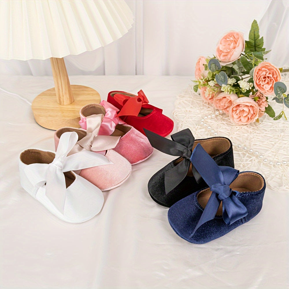 Girls' Princess Slippers - Soft, Cute Bow