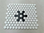Small hexagonal ceramic mosaic tile code MHG9535