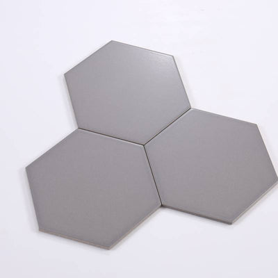 Hexagonal Tile 230x200x115 Gray Matte Glaze