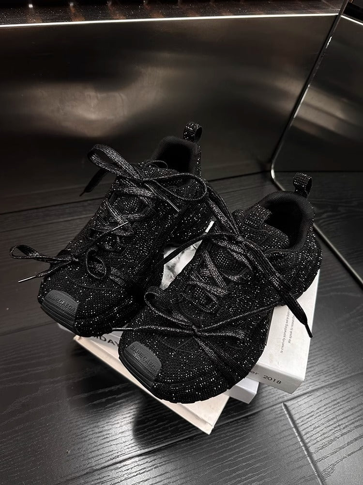 Sneaker Nữ Gypsophila Đính Đá Đế Dày Tăng Chiều Cao