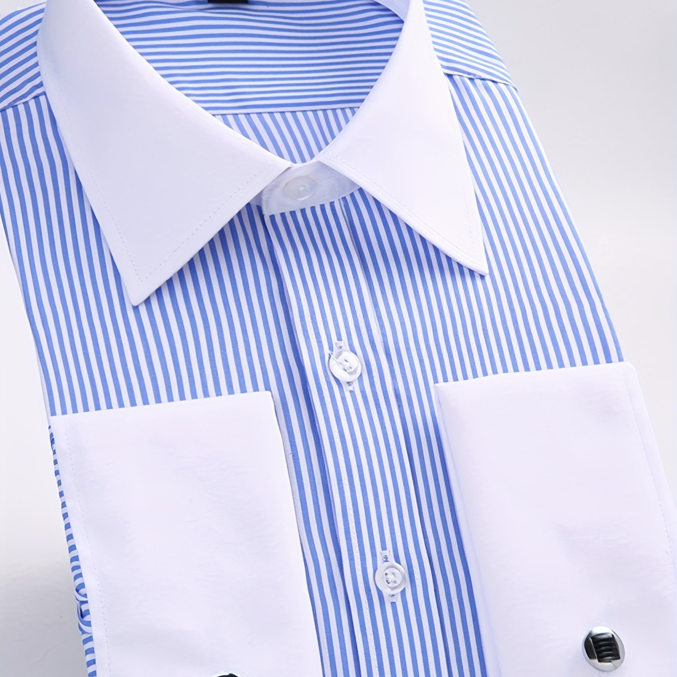 Áo Sơ Mi Nam Pháp 2025 Kèm Măng Sét Thanh Lịch