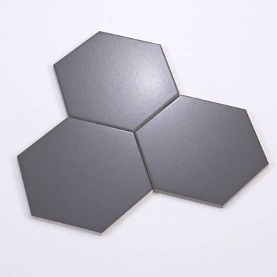 Hexagonal Tile 230x200x115 Matte Glaze Dark Gray