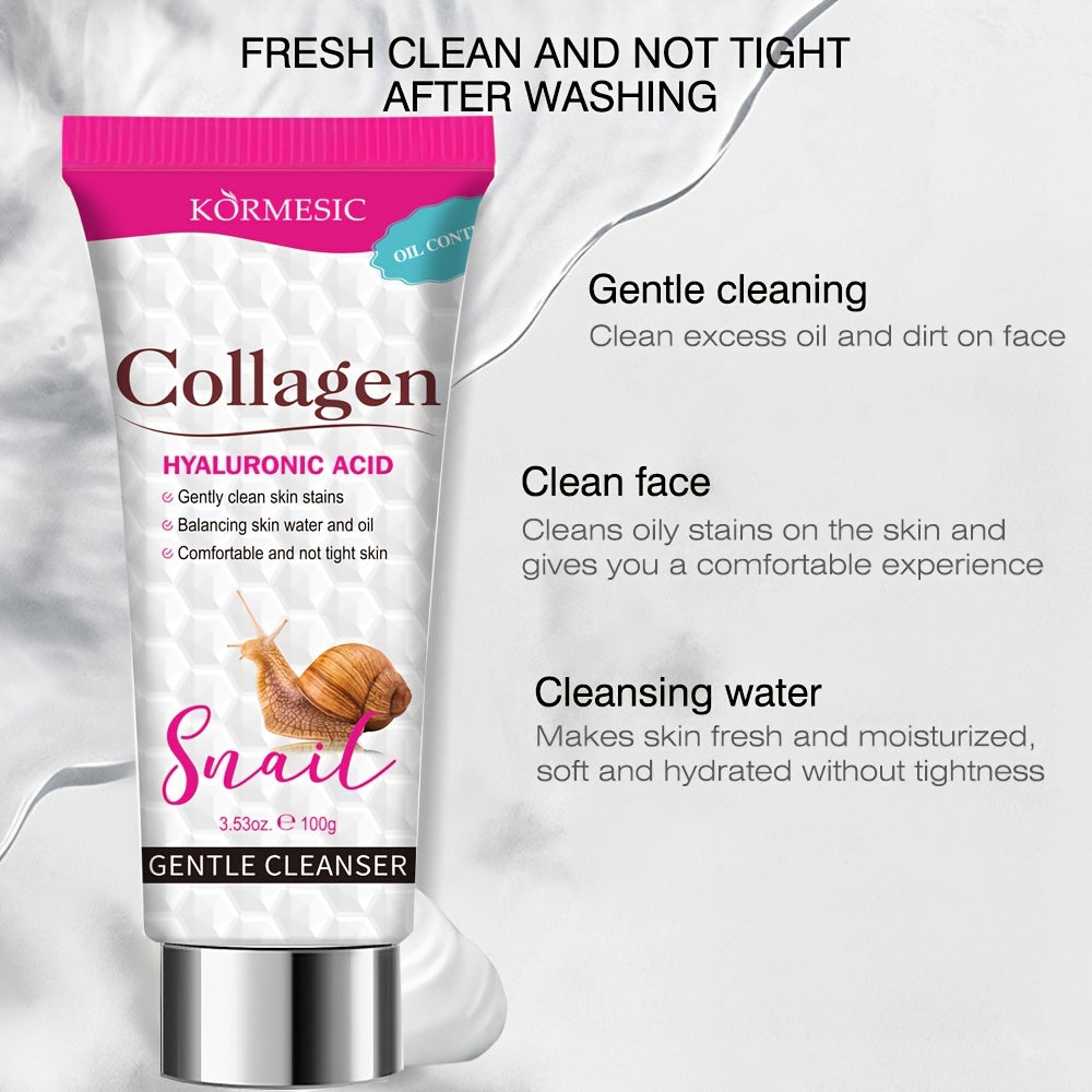 Snail Collagen Facial Cleanser - Moisturizing &amp; Deep Cleansing
