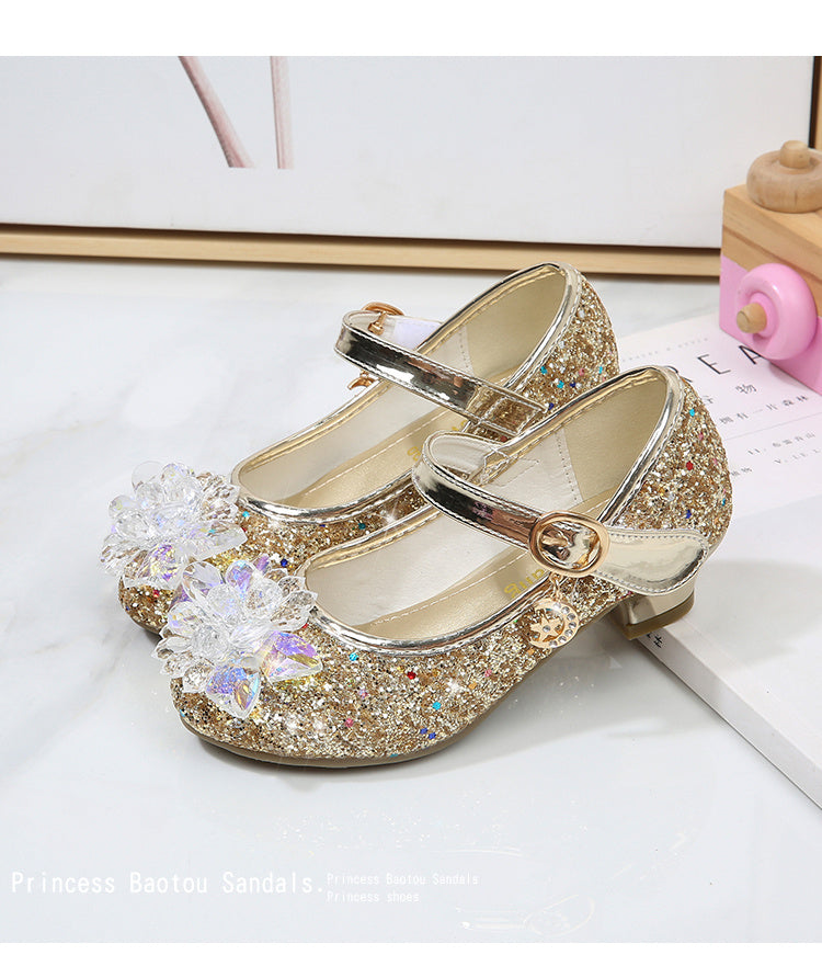 Elsa High Heels Sparkling Floral Feminine Party Shoes