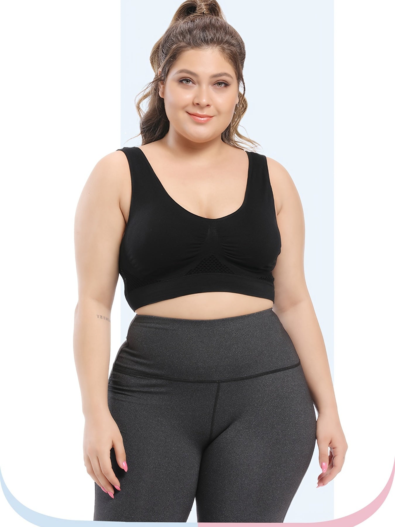 Áo Bra Thể Thao Nữ Big Size Không Đường May, Tím Nhẹ