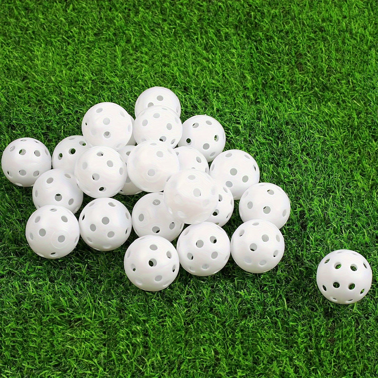 PE Golf Practice Balls 50 Pieces + 2 Tees, Indoor Outdoor