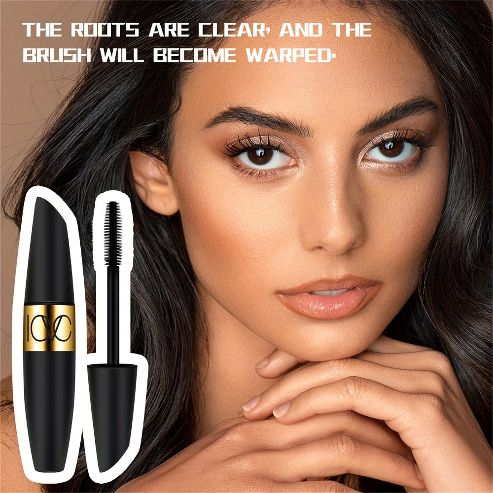 4D Waterproof Mascara - Long &amp; Curly Lashes, Dark Black
