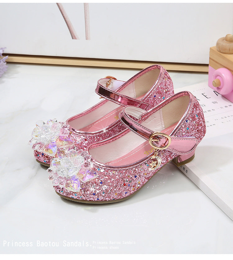 Elsa High Heels Sparkling Floral Feminine Party Shoes