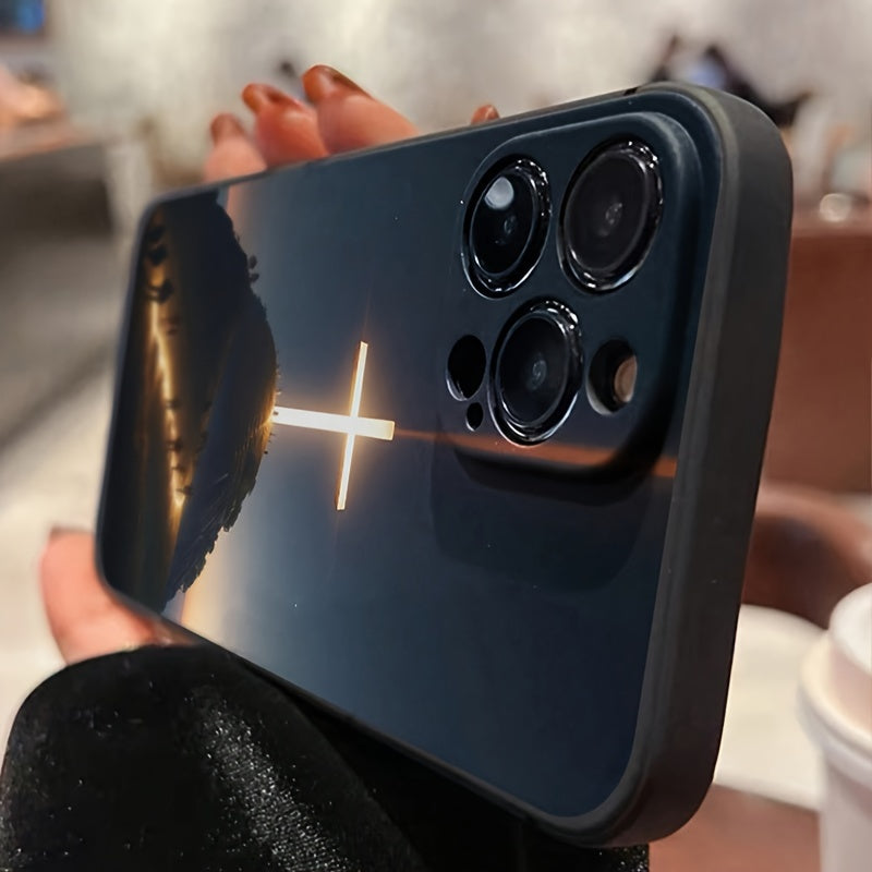 Ốp iPhone Tranh Phong Cảnh & Thánh Giá Chống Rơi - Daisan Mart
