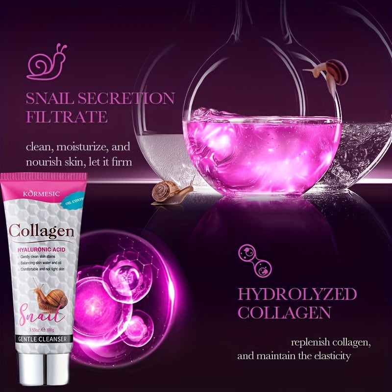 Snail Collagen Facial Cleanser - Moisturizing &amp; Deep Cleansing