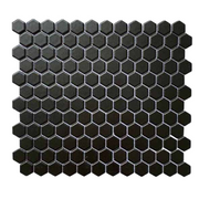Hexagonal Mosaic Tile 23x26mm Black Chip code MHG 9528