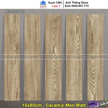Gạch giả gỗ kem nhạt CR 15802 KT 15x80cm - Daisan Mart