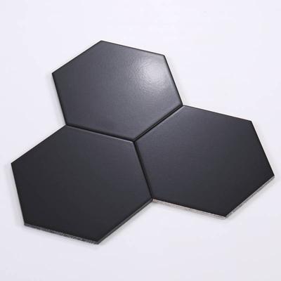 Hexagonal Tile 230x200x115 Black Matte Glaze