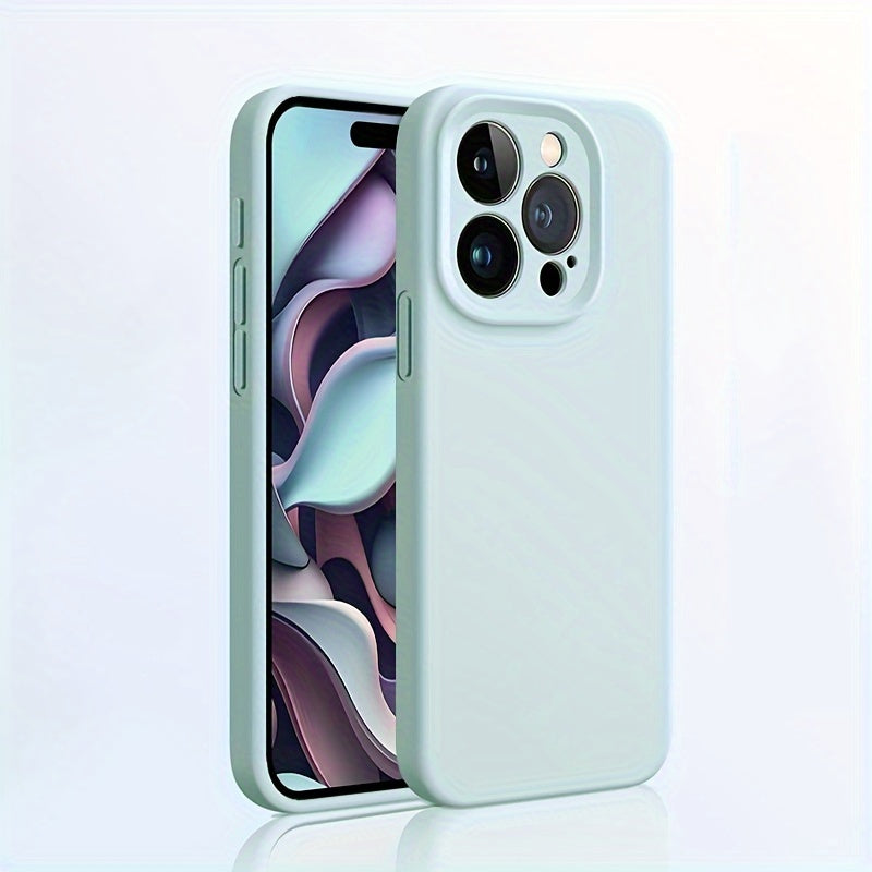 Ốp Lưng Silicon Cao Cấp Bảo Vệ Ống Kính iPhone