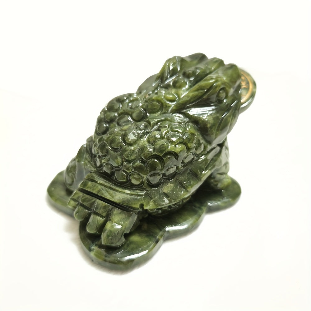 Natural Stone Three-Legged Money Toad - Lucky Charm Feng Shui Decor, Hand-Carved Art, Prosperity & Protection Charm, Ideal for Tea Lovers and Father'S Day Gift, Lucky Charm | Three-legged | Genuine Stone