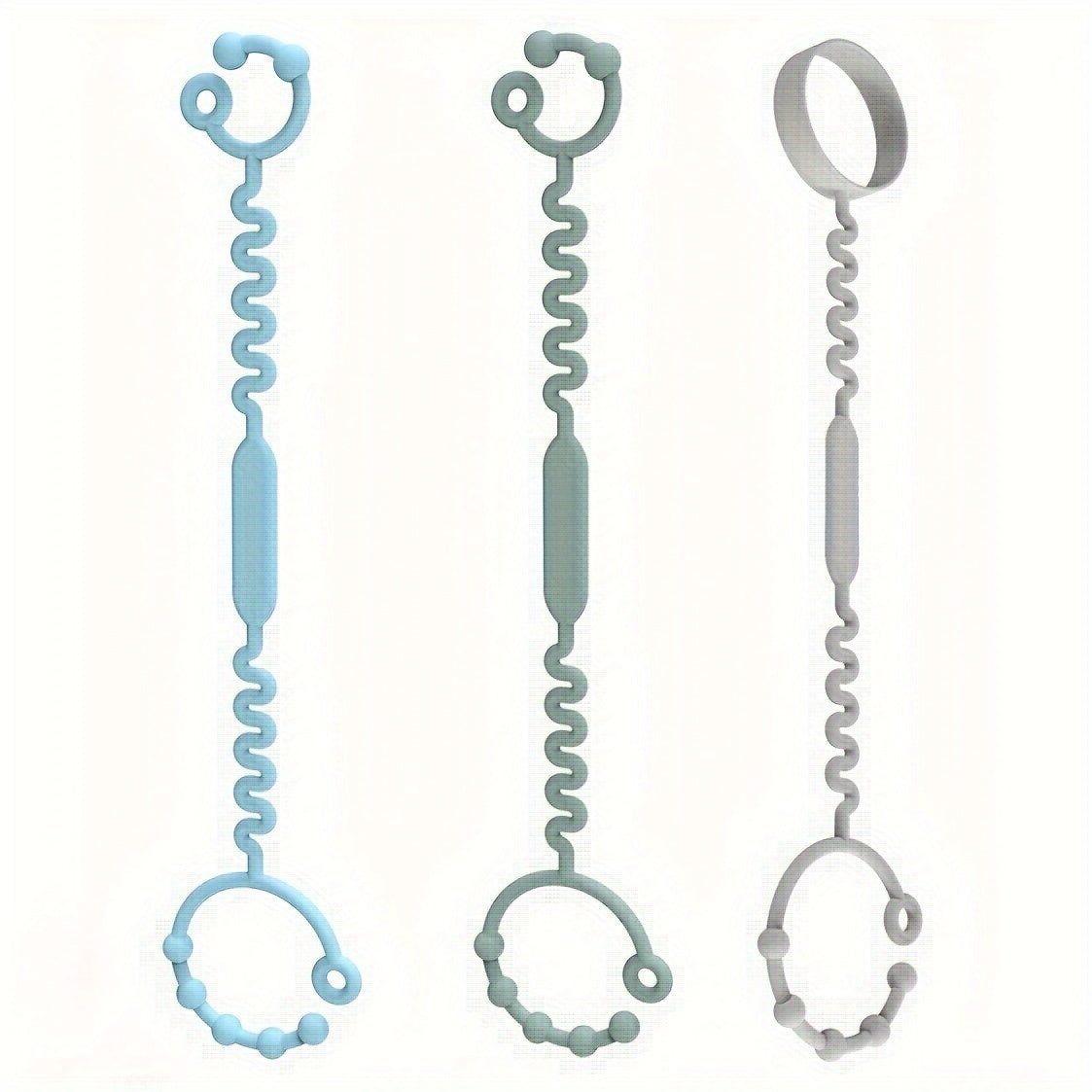 3-Pack BPA-Free Silicone Safety Straps for Babies: Secure Teething, Sippy Cups, & Accessories on Strollers, High Chairs, Car Seats - Daisan Mart