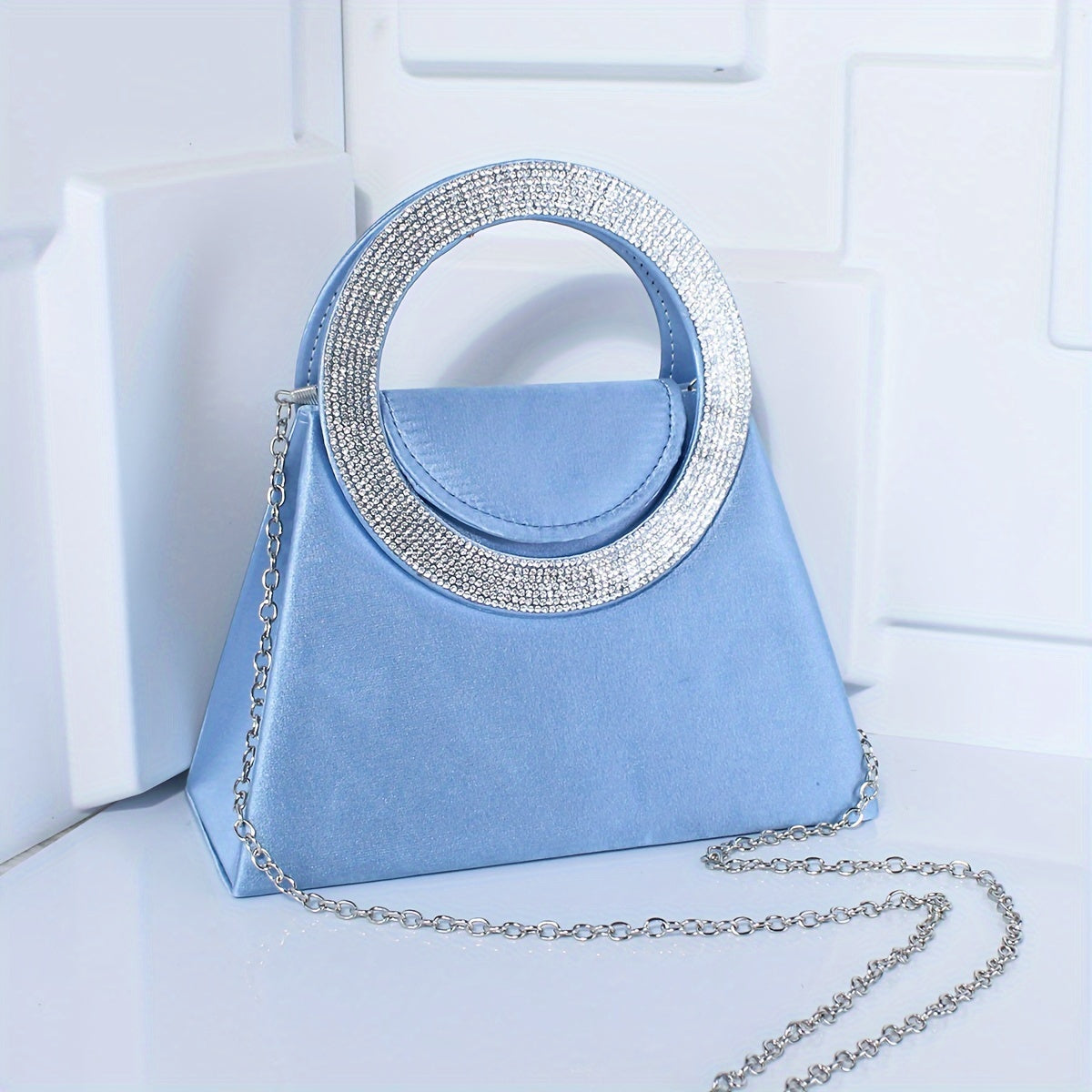 優雅高端水鑽晚會舞會單肩斜挎鏈條包，女士優雅手提包，女士派對包，女士優雅包，特殊場合錢包，正式活動手拿包，迷人斜挎包