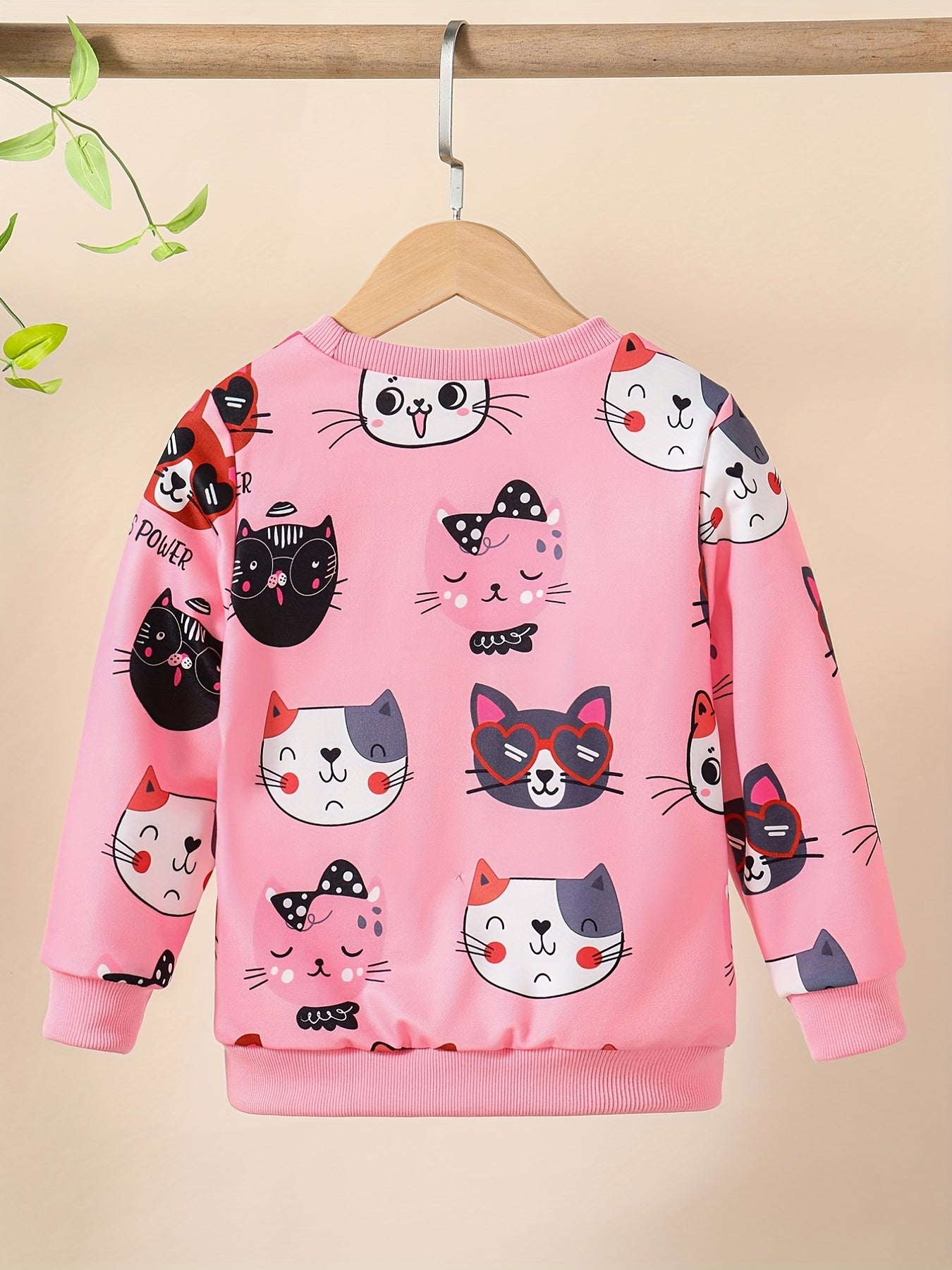 Áo nỉ nữ họa tiết mèo xinh - Hồng nhạt, trẻ trung - Daisan Mart