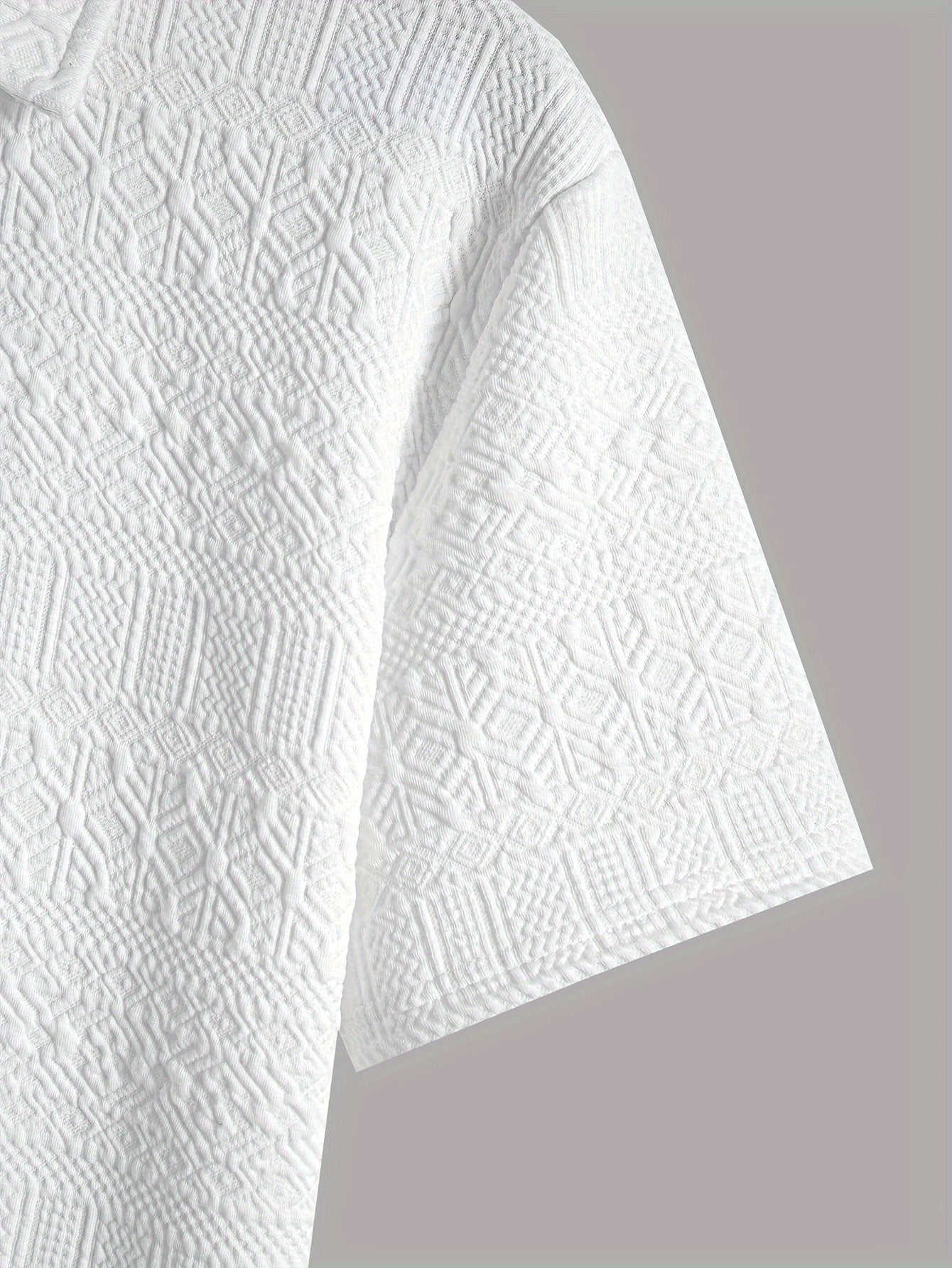 Men's Summer Stretch Geometric Pattern Golf Shirt