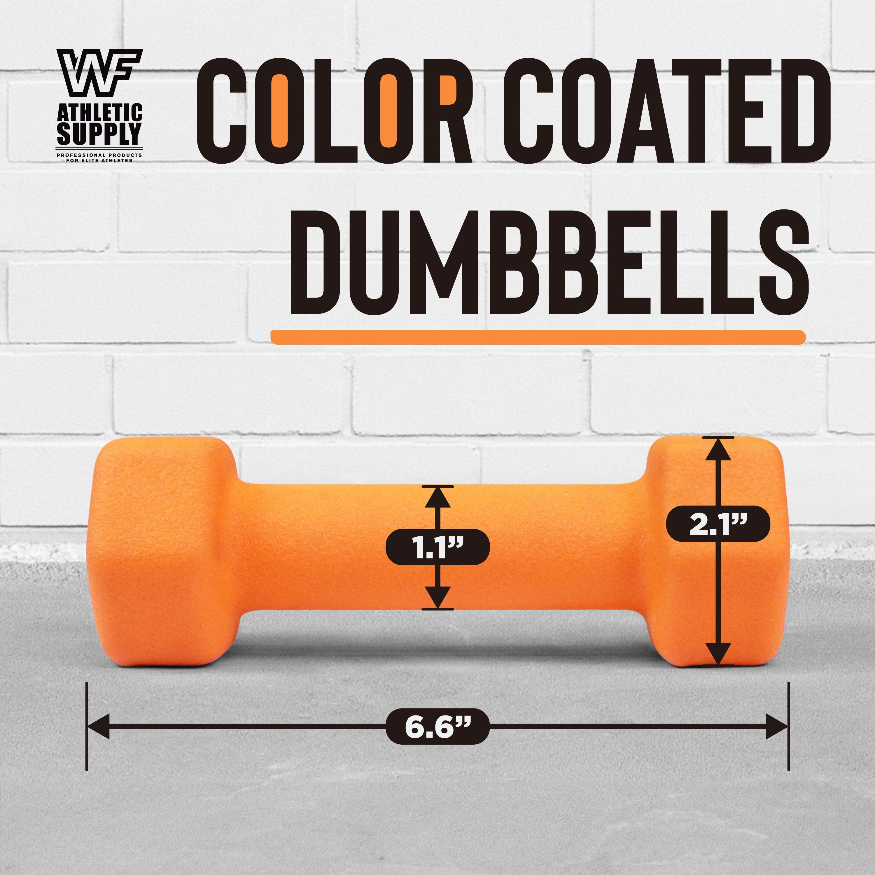 CAPHAUS Neoprene Anti-Slip Dumbbells, Hexagonal Shape