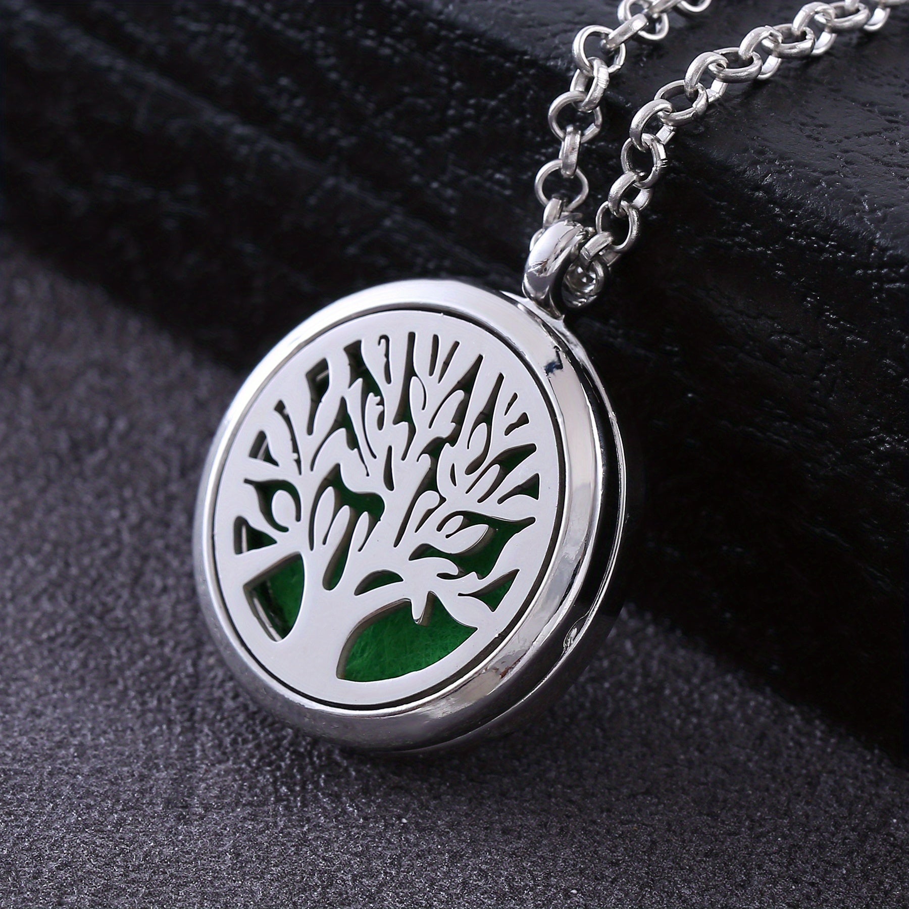 Metal Stainless Steel Pendant Necklace Open Locket Perfume Aroma Essential Oil Diffuser Necklace For Women Girls - Daisan Mart