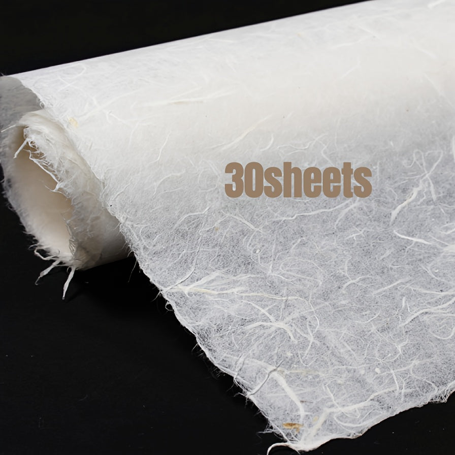 [Yunlong Plant Fiber Paper] Qingshui Yunlong Handmade Rice Paper for Calligraphy, Watercolor, Gift Wrapping, and Craft Projects, Premium Plant Fiber Paper