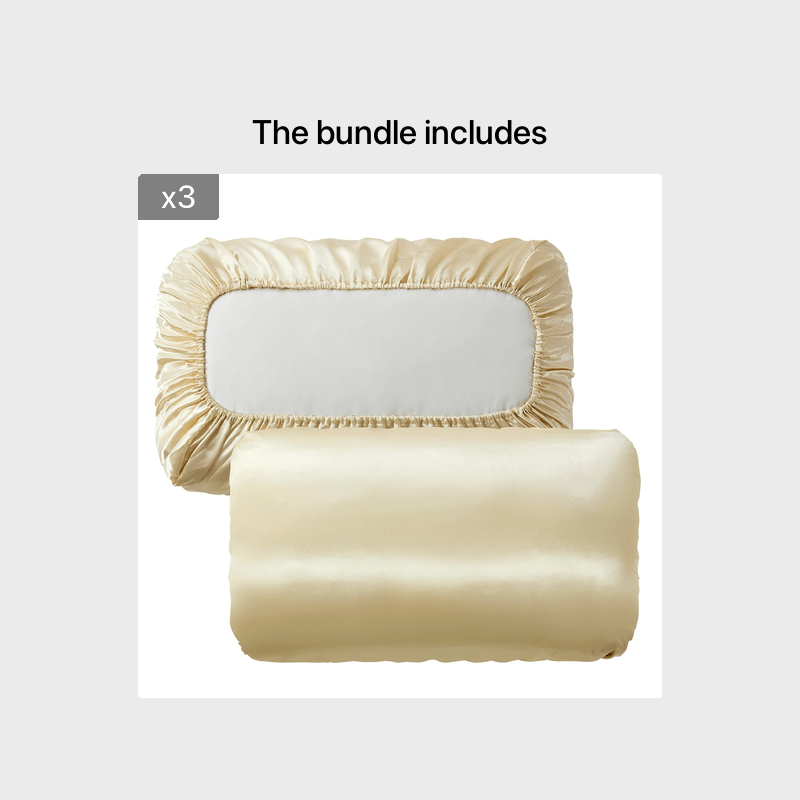 2pcs Soft And Breathable Satin Pillowcase With Elastic Cord - Perfect For A Comfortable Sleep In Your Bedroom - Daisan Mart