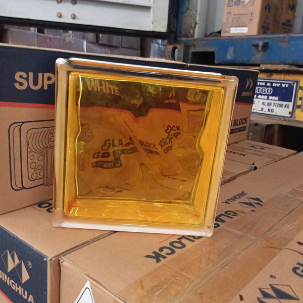 Chinese stained glass bricks 19x19x8cm
