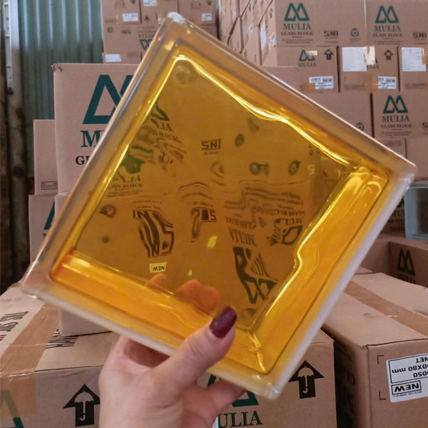 Chinese stained glass bricks 19x19x8cm
