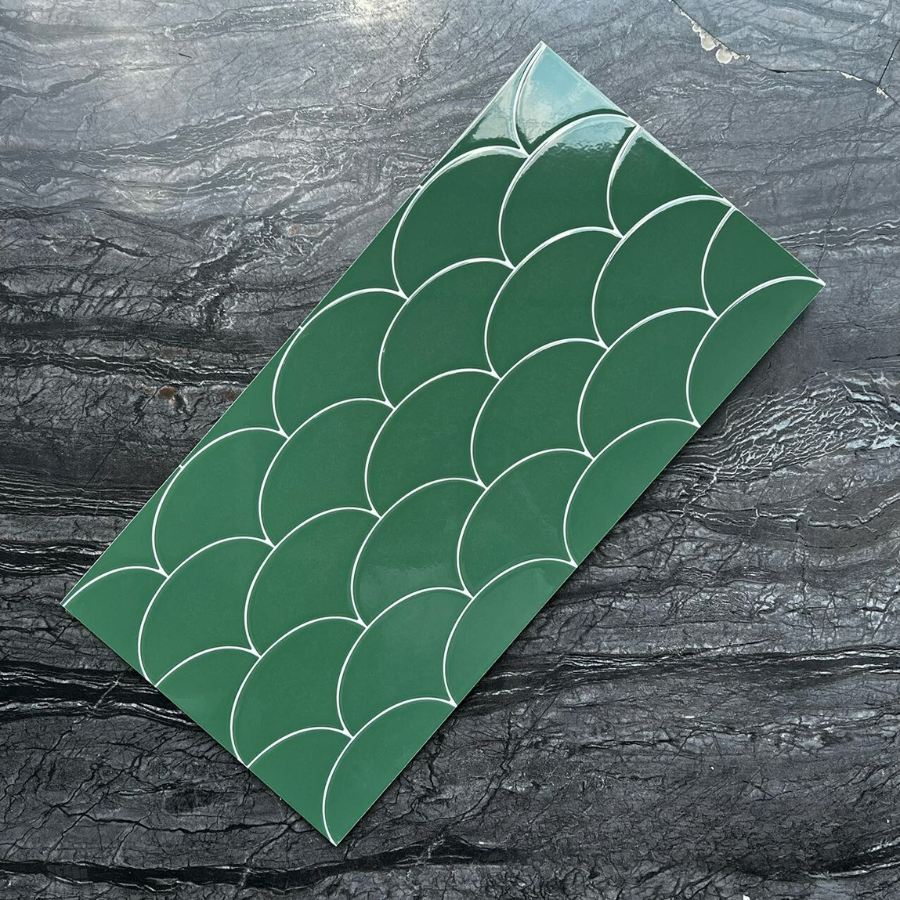 Fish scale imitation wall tiles 30x60cm glossy glaze code 6519