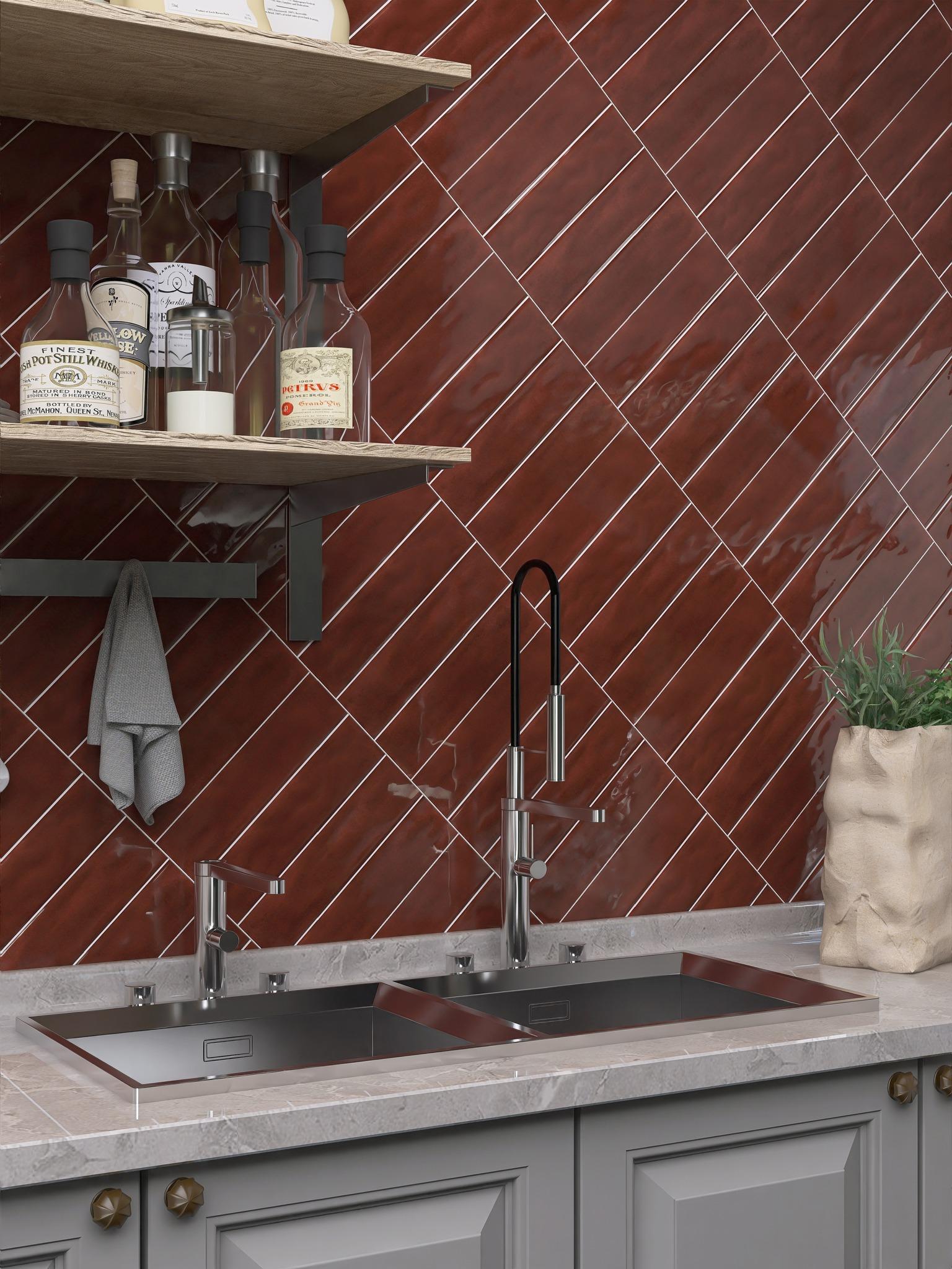 Glossy ceramic tile, size 75x300, code M7532P10