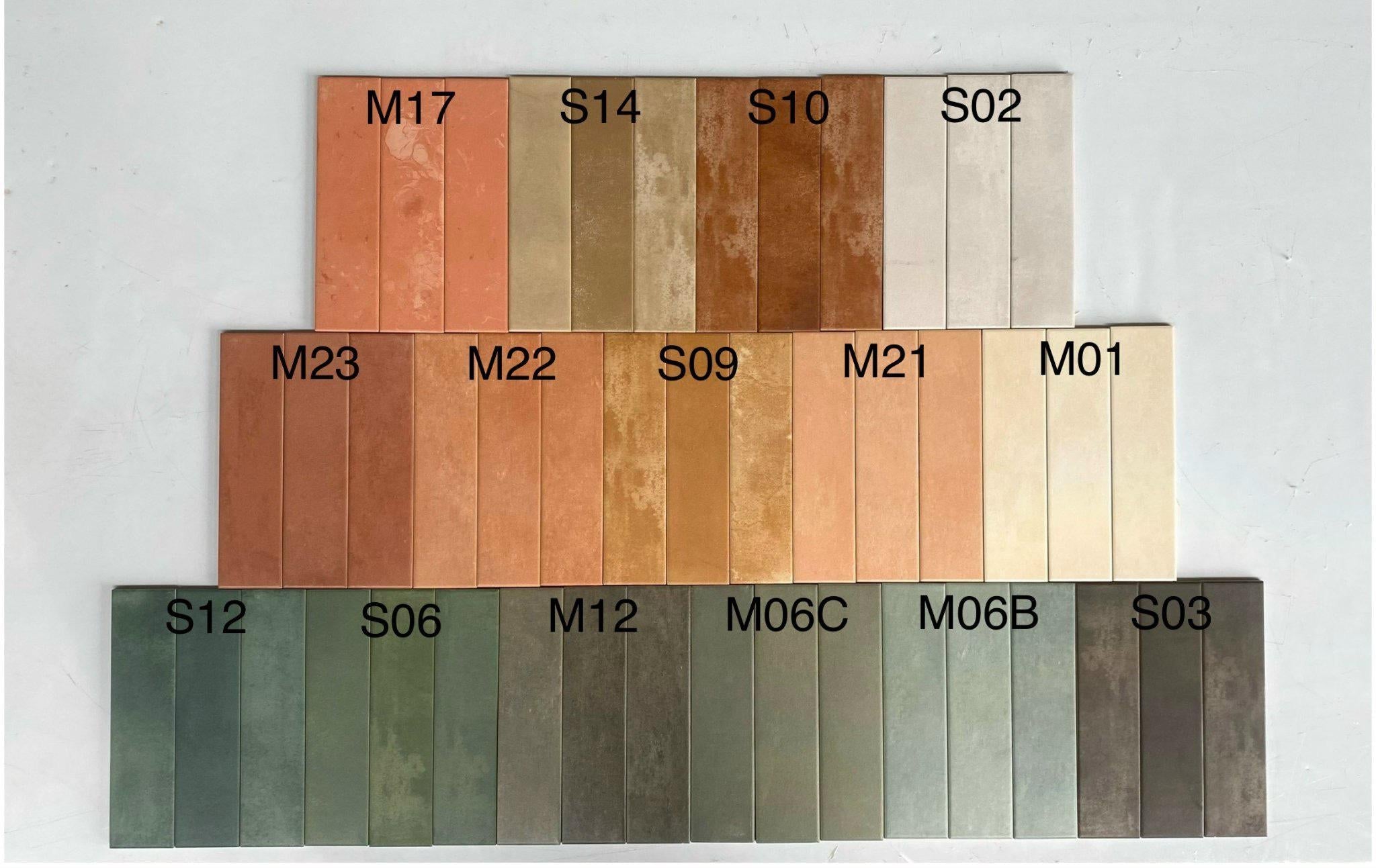 Flat matte porcelain tile size 75x300 code MD7534M22