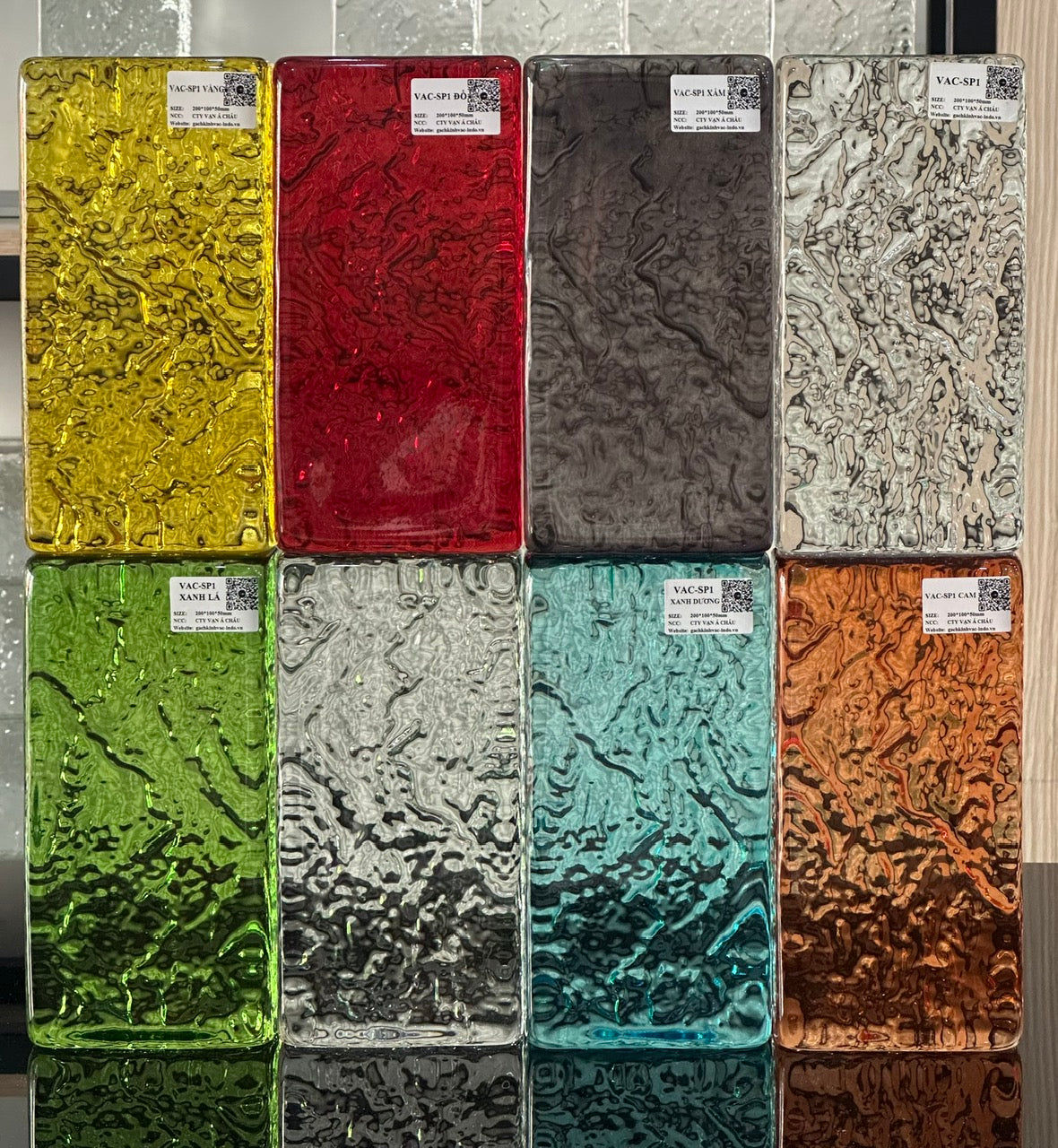 Gạch Kính Khối Đặc SP1 Xanh Lá - Daisan Mart