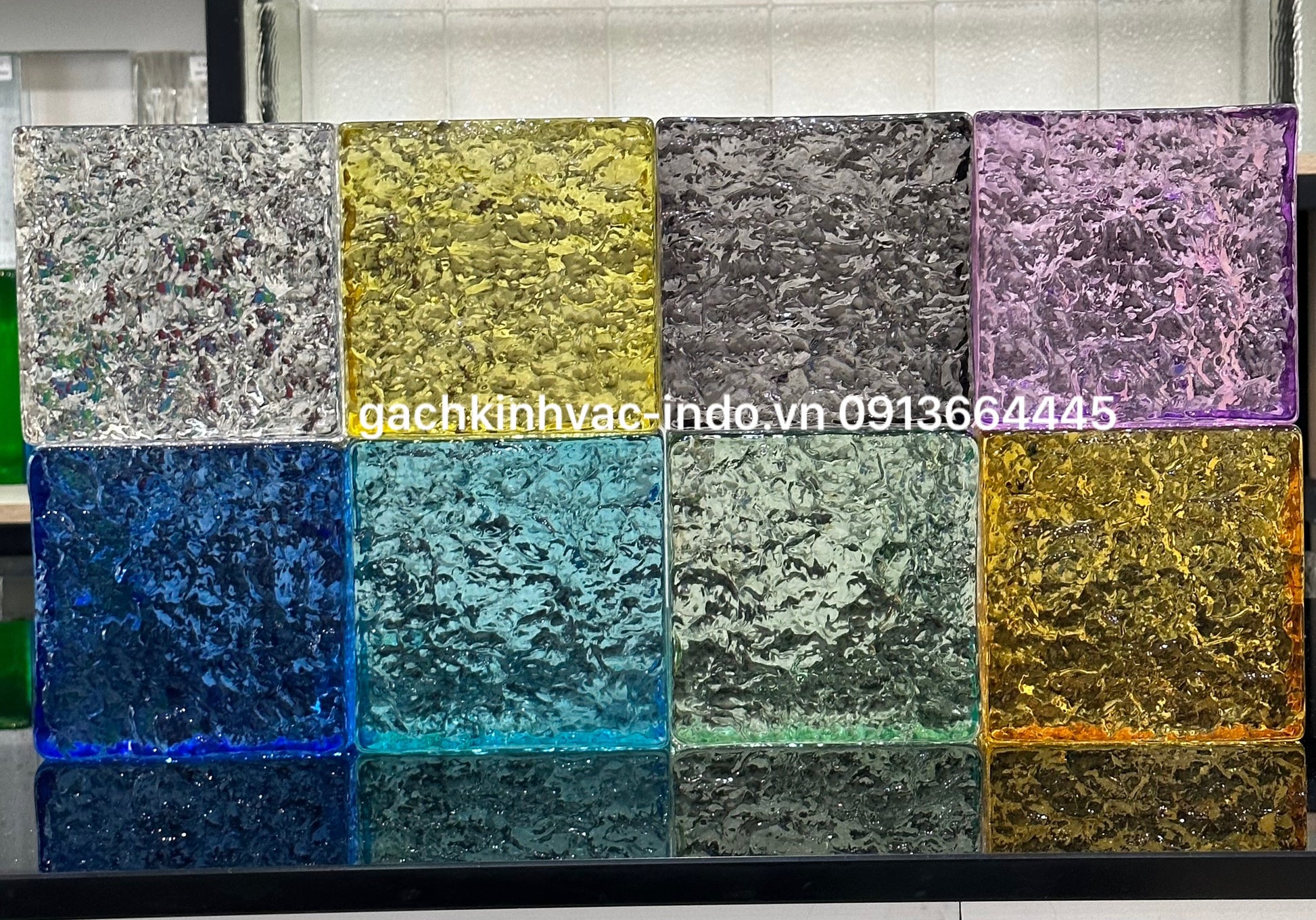 Gạch Kính Khối Đặc SP3-2 Đen - Daisan Mart